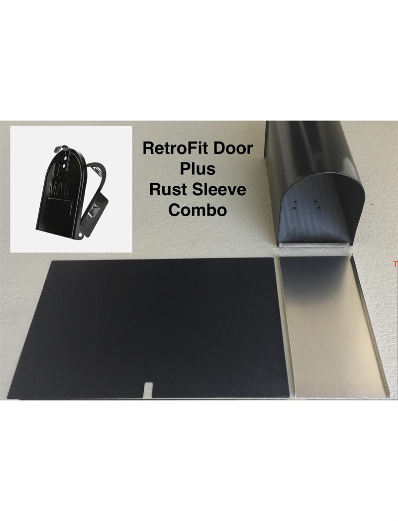 Jumbo 11"(w) x 14"(h) Rust Sleeve and RetroFit Door Combo- Black