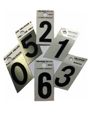 Silver and Black Italic Mailbox Numbers