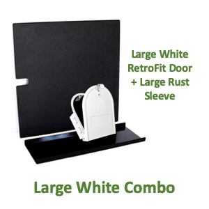 8"(w) x 10"(h) Large Rust Sleeve and RetroFit Door Combo - White