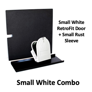 6 1/4"(w) x 8"(h) Small Rust Sleeve and RetroFit Door Combo-White